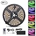 Produktbild LED Streifen, Solawill 300 LED Strips 5 M Wasserdicht 5050 RGB Dimmbar LED Lichtband Led Bänder Selbstklebend mit 44 Tasten Fernbedienung und Netzteil