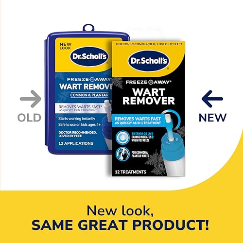 dr scholl39s freeze away wart remover for hands amp feet 12 ct  removes warts fast in as little as 1 treatment fast-acting treatment for common and plantar wart removal safe to use on kids ages 4