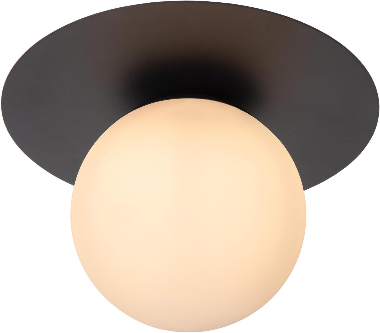 LUCIDE Tricia - Flush Ceiling Light - Ø 25 cm - 1xE27 - Black