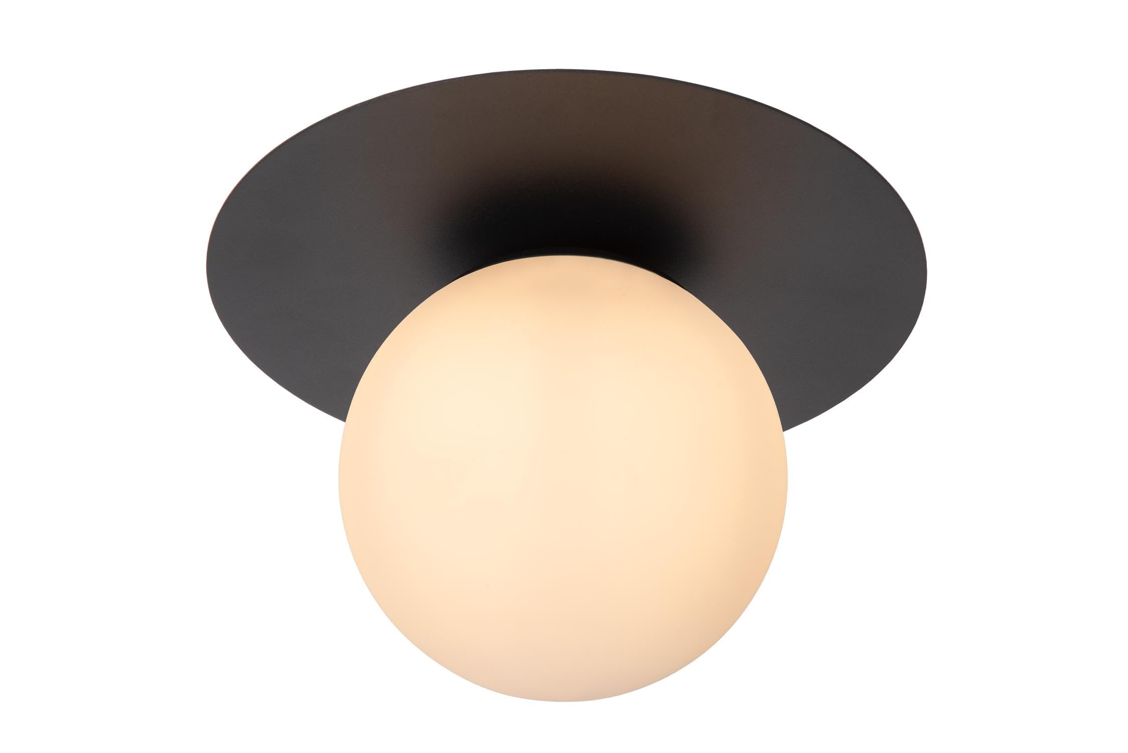 Lucide Black Tricia - Flush Ceiling Light - Ø 25 Cm - 1Xe27