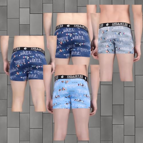Image of Men's Nylon Stretch Printed Trunk | Ultra-Soft, Breathable Innerwear for Men | Stylish & Supportive Fit