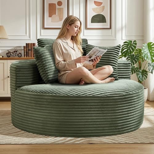 Sillón Lounge Redondo Grande Verde miniatura 1