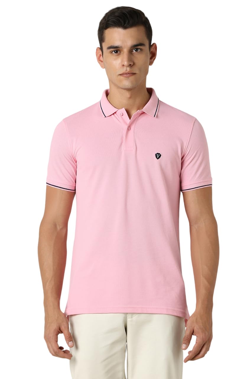 Van Heusen Men’s Cotton Solid Regular Fit T-Shirt