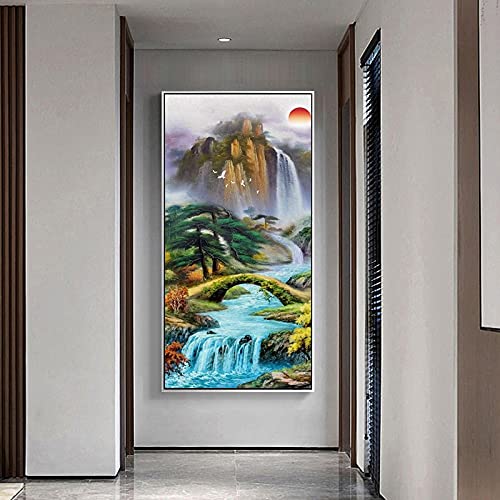 Kit diamond painting cascade 50x120cm pour un moment de détente créative à la maison