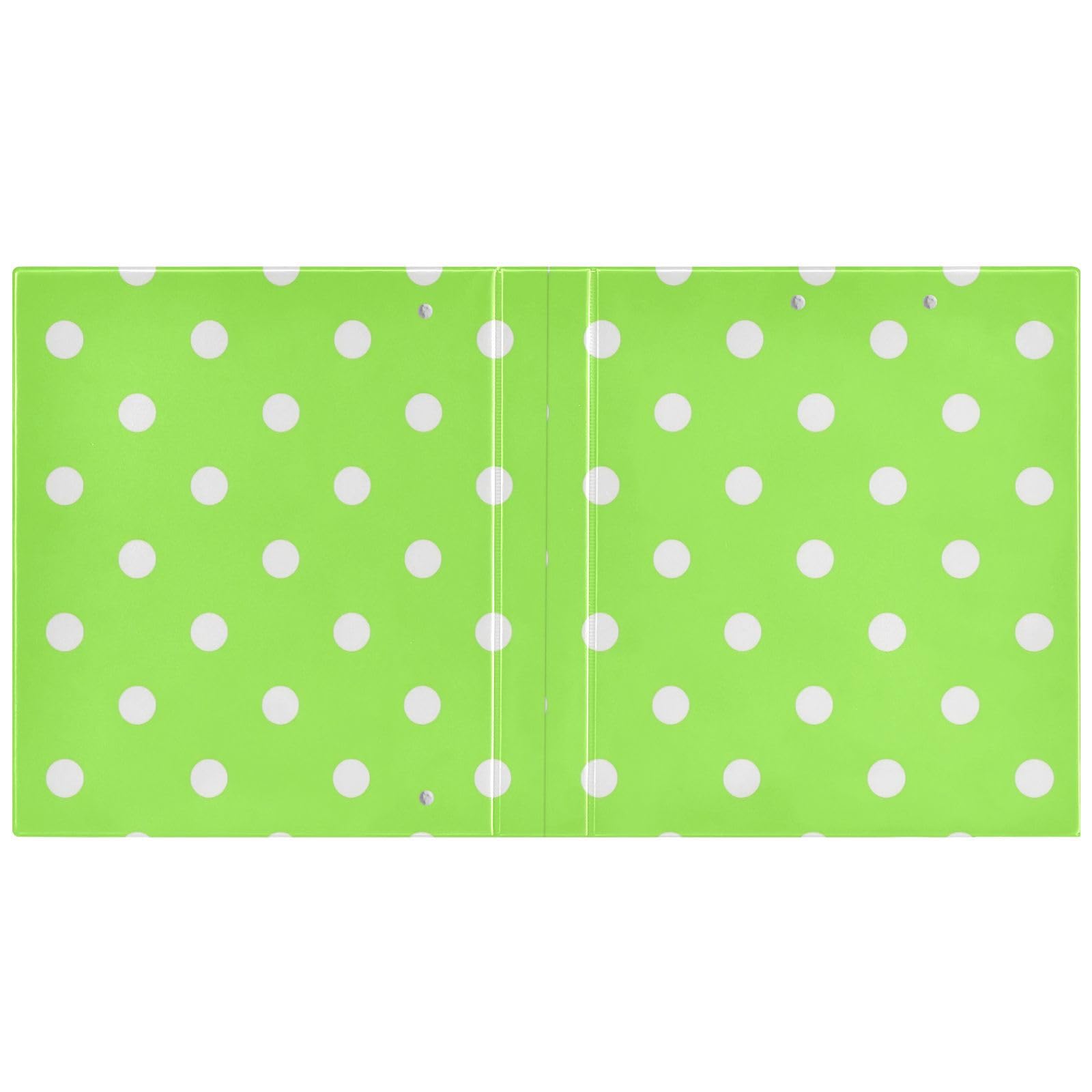 Carpeta de 3 anillas, carpeta de anillos en D blanco y verde lima, paquete de 2 | Con portapapeles y bolsillos, para escuela, universidad, oficina