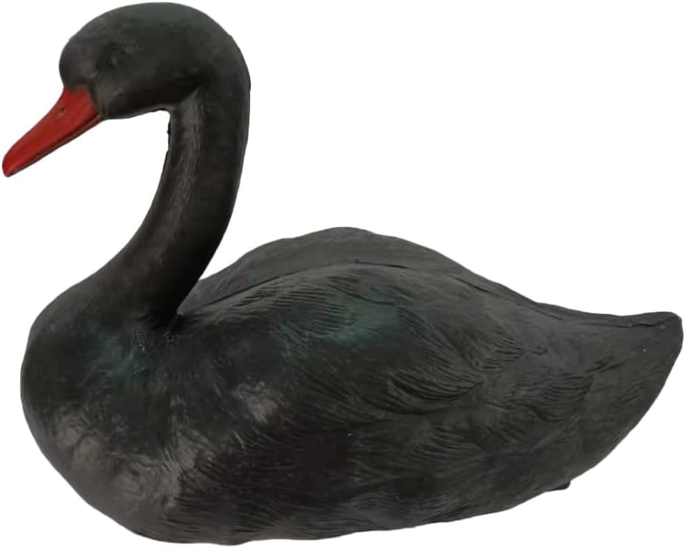 Yardwe Floating Swan Decoys Floating Fake Swans, Plastic