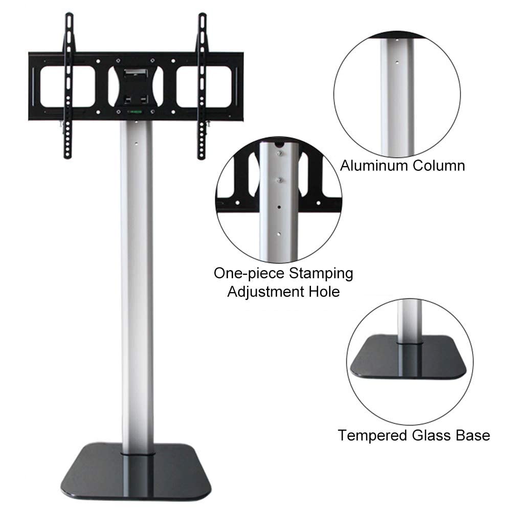 Meuble TV Base de Sol Universelle avec Support pivotant pour la Plupart des téléviseurs LCD LED de 32 à 70 Pouces - Hauteur réglable, Gestion des câbles et Gain de Place Beautiful Scenery