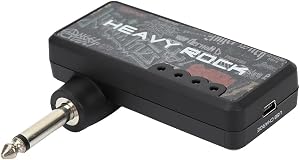 Guitar Headphone Amp, Portable Guitar Amp Rechargeable Electric Guitar Bass Amp Headphone Guitar Amp Mini Plug Guitar Amplifier for Electric Guitar