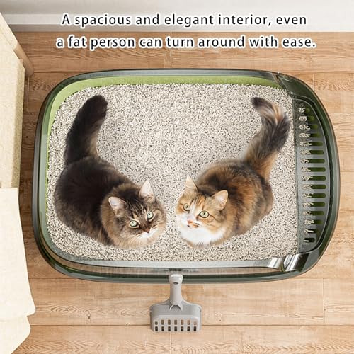 Arenero para gato extra grande con bordes altos miniatura 2