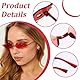 JAWUZ 10 Stuück Partybrillen, Flammen Sonnenbrille, Lustige Partybrille Set, Sonnenbrille Party für Kinder und Erwachsene, Partybrillen Set für Karneval, Geburtstagsfeier, Fasching, 10 Farben
