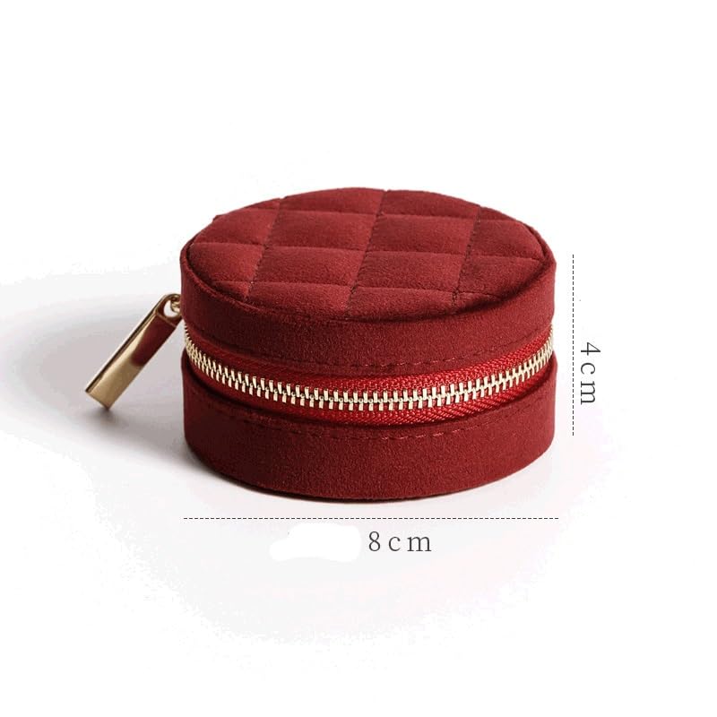 Boîte de rangement pour boucles d'oreilles compacte en velours doux - 5