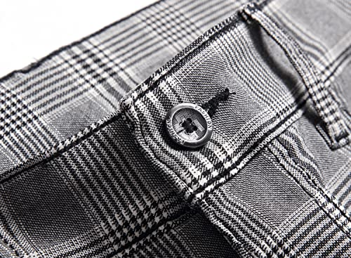 Keevoom Mens Stretch Skinny Flat-Front Fashion Style Comfy Solid Casual Slim Fit Business Dress Chinos Pants3