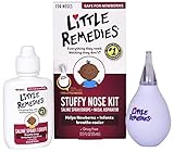 Little Remedies Stuffy Nose Kit, Saline Spray & Aspirator, 0.5 oz, Pack of 4