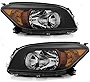 ACANII - For 2006 2007 2008 Toyota RAV4 Black Housing Headlights Headlamps Replacement 06-08 Set Driver & Passenger Side