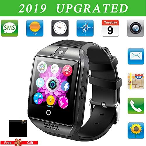 Bluetooth Smart Watch，Smart Watch,Smartwatch for Android Phones, Waterproof Smart Wrist Watch Touchscreen with Camera Bluetooth Watch Cell Phone Compatible Android Samsung iOS XS XR X 8 7 6 Men Women