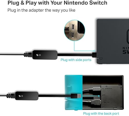 Miniatura 5 de TP-Link Adaptador USB a Ethernet (UE306), compatible con Nintendo Switch, adaptador de red Gigabit RJ45 a USB 3.0 de 1 Gbps, diseño plegable y