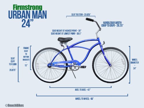 Firmstrong Urban Man Beach Cruiser Bike, Mens Bicycle 24-Inch, 1-Speed, Royal Blue #TOP7