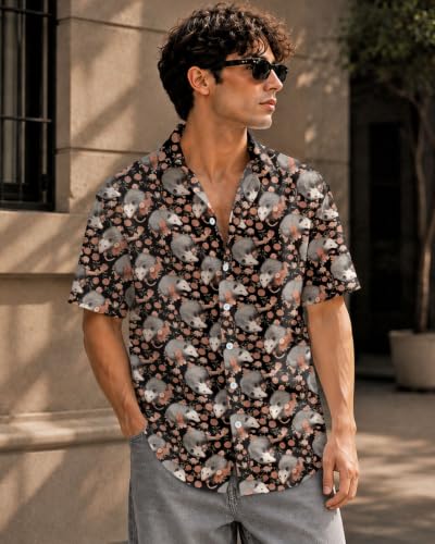 Image of 99TIMORO Funny Movie Mens Hawaiian Shirts Button Down Short Sleeve