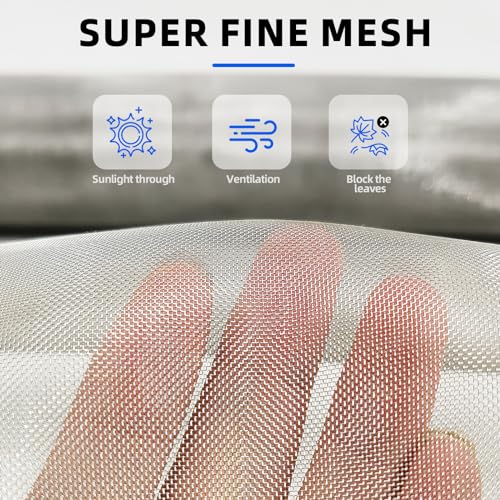 Image of 40 Mesh 304 Stainless Steel Mesh Screen, 24'' x 118''(60cmx300cm) Wire Screen Mesh, Rust Free Woven Wire Mesh, Metal Mesh Screen for Air Vents, Window Screen, Filters, Cage,Garden Covers