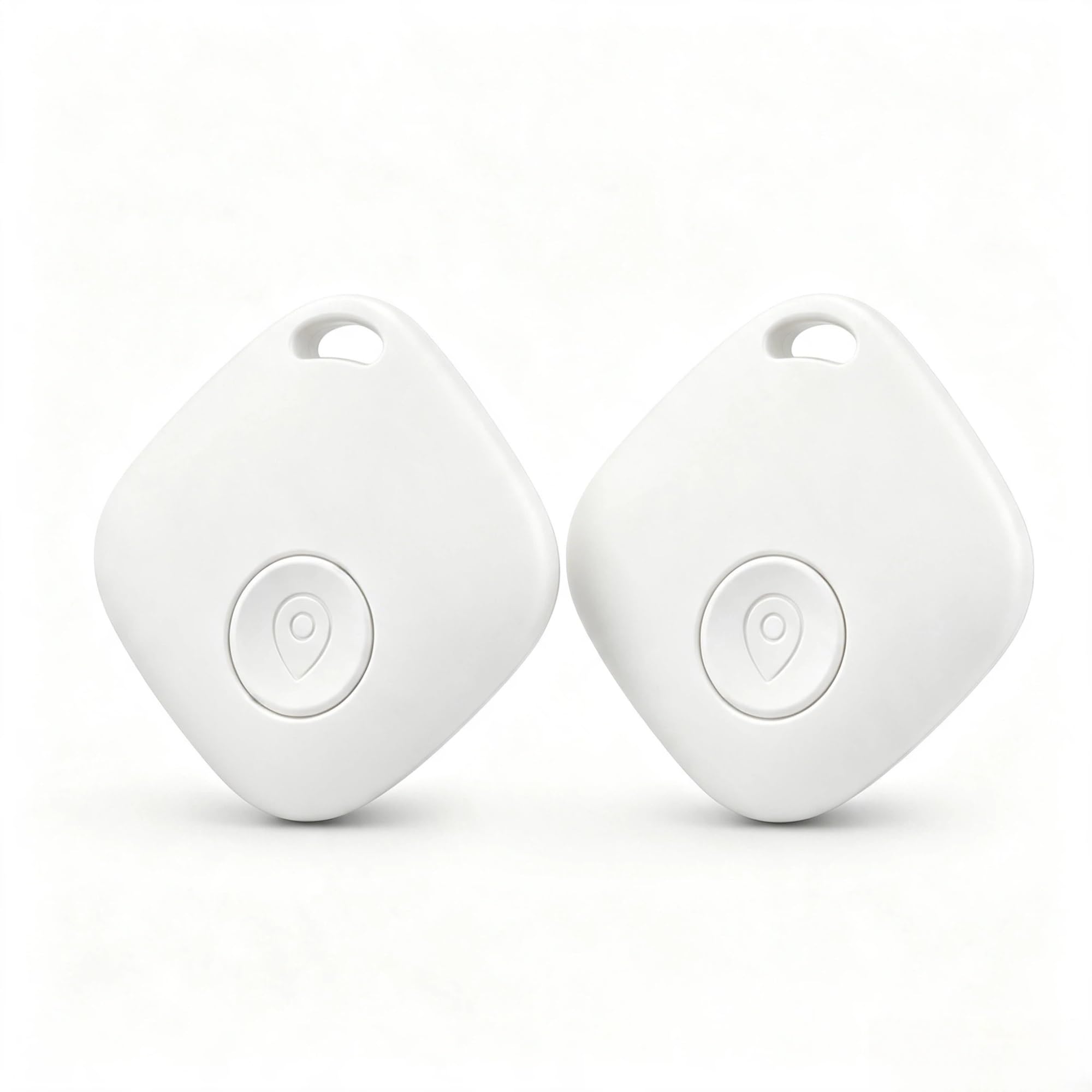 Localizzatore Bluetooth anti-smarrimento chiavi e portafoglio | Trova chiavi, telefono e bagagli con lo squillo bidirezionale e la mappa dell'ultima posizione(White)