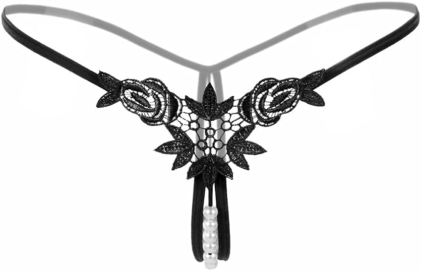 Women’s Sexy Panties,Lace Thongs G-String with Pearls Ball - Image 5