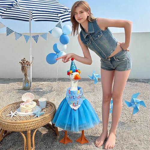 Disfraz de ganso para cumpleaños y decoración de fiestas en el salón de casa 7