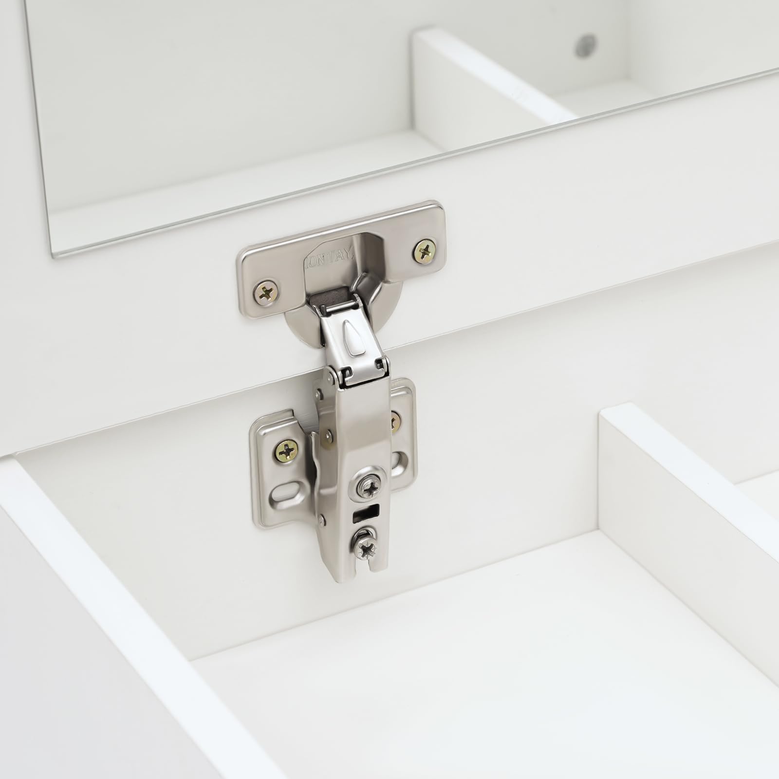 Tocador 3 en 1 pequeño, de pie, tocador con espejo abatible, juego de tocador para dormitorio, capacidad de carga de 90 kg, para apartamento, habitación pequeña