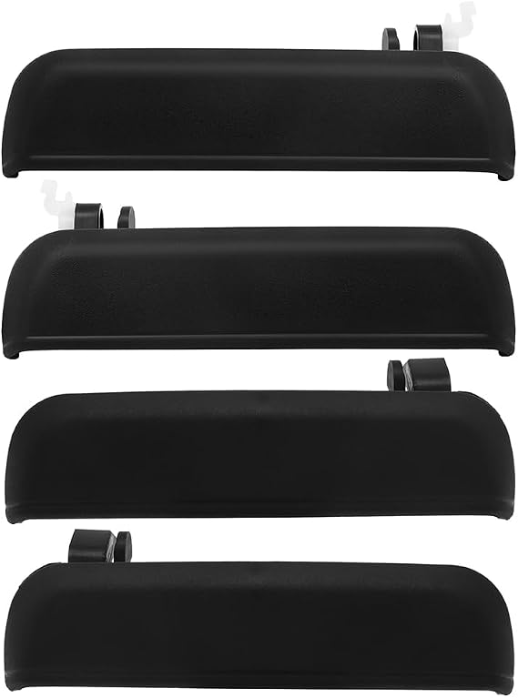 LUJUNTEC Exterior Door Handle Fit For Toyota For Tercel 1995-1998 | Front Rear Driver Passenger Side Handle|Replacement For Toyota For Tercel 1995-1998|Replace OE:6922016061|Black 4pcs