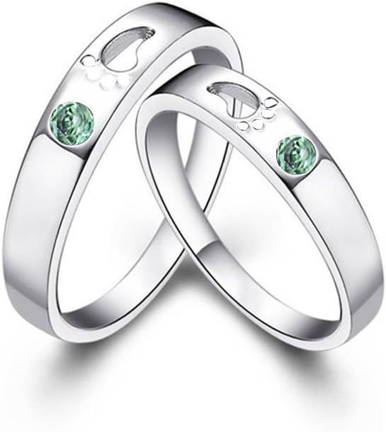 Sterling Silver Personalized Mother Birthstone Feet Shaped Engraved Names Ring with Birthstone for Mom
