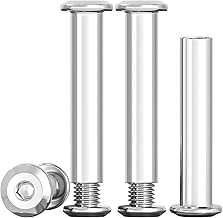 Drenky 10 Pezzi Viti Di Collegamento M6 In Acciaio Inox A2 V2A M6x40mm (10 x Viti Per Mobili, 10 x Dado A Manicotto) Per Mobili, Armadi, Tavole Di Legno