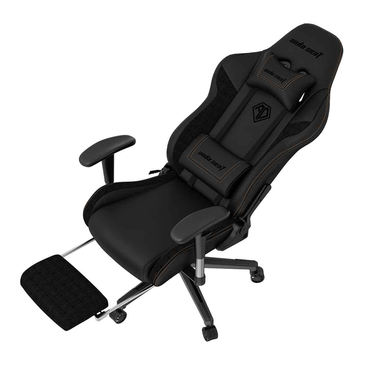 Anda Seat Jungle 2 Pro Escritorio ergonómica de Piel con Cuello y Respaldo Lumbar, Asiento, sillas de Juego para Adultos y Adolescentes, Medium, Negro