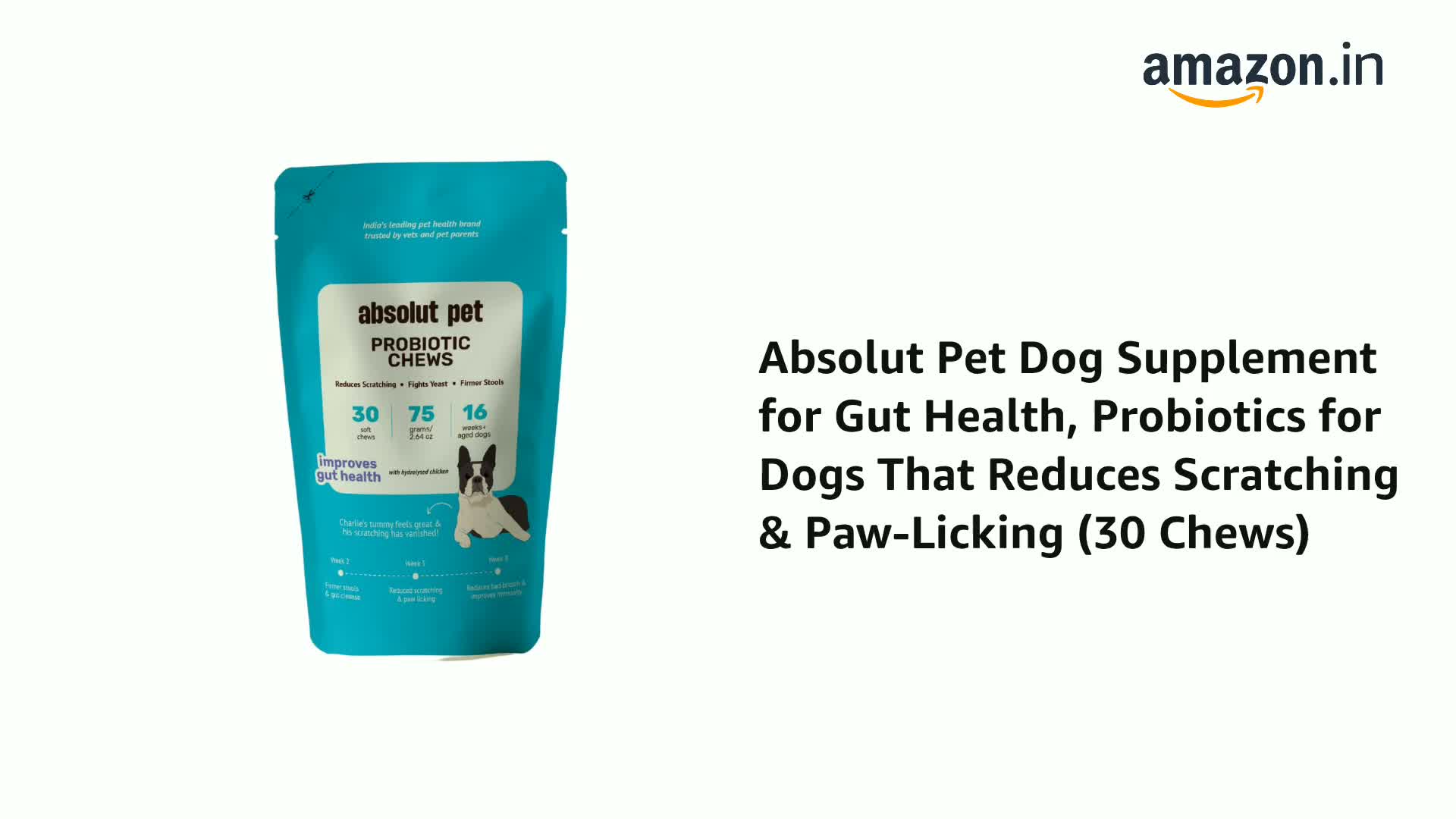 Absolut Pet Dog Supplement for Gut Health, Probiotics for Dogs ...