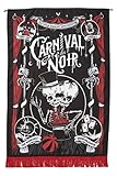 Killstar Carnival Tapestry Clown Skull Red And Black Gothic Circus KSRA008205