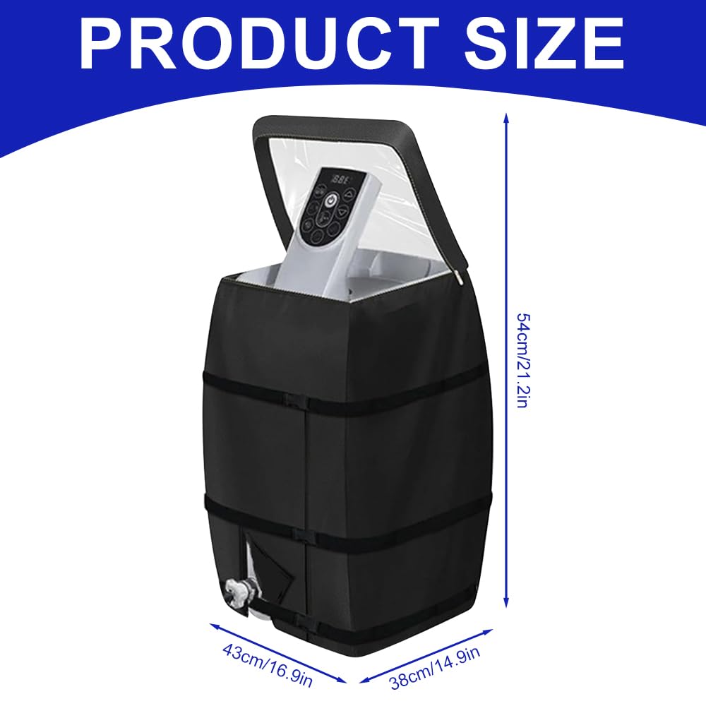 CLIUNT Hot Tub Pump Cover, Spa Heater Pump Cover, Waterproof Dustproof SPA Hot Tub Covers with Zipper - Image 2
