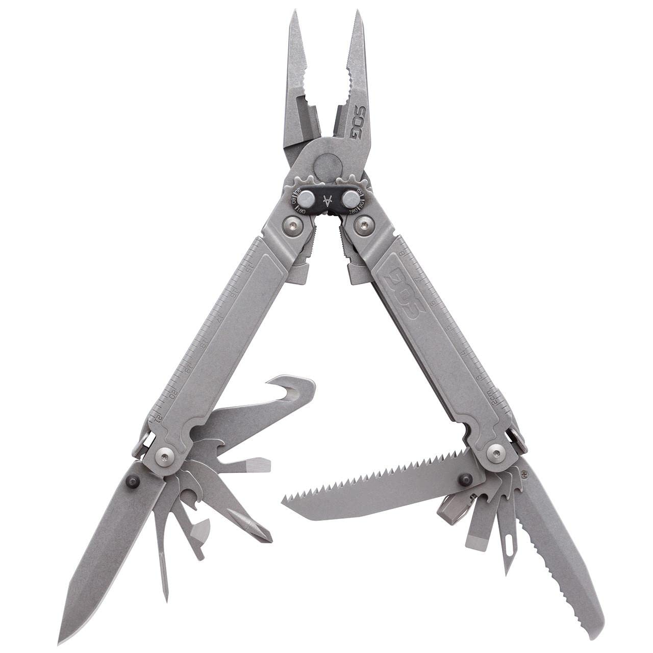 SOG Poweraccess Deluxe Sheath + HEX KIT narzędzie wielofunkcyjne, kolor srebrny, rozmiar uniwersalny