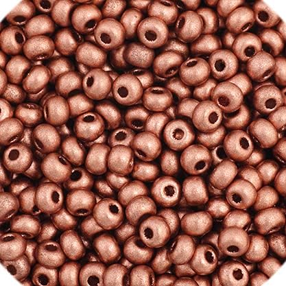 Czech Glass Seed Beads 11/0, Metallic Light Copper 23g Vial, of DIY Jewelry Making Beads Preciosa (Jablonex)