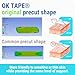 OK TAPE Synthetic Kinesiology Tape, 20 Strips, Precut K Tape, Performance Elastic Athletic Tape for Pain Relief & Muscle Support, Waterproof, 2