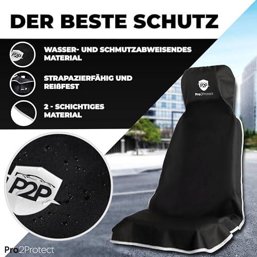 Pro2Protect® 2 fundas de asiento de coche impermeables juego de 1 3
