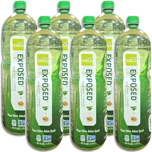 Alo Exposed Aloe Vera & Honey Juice Drink Huge 50 Fl Oz