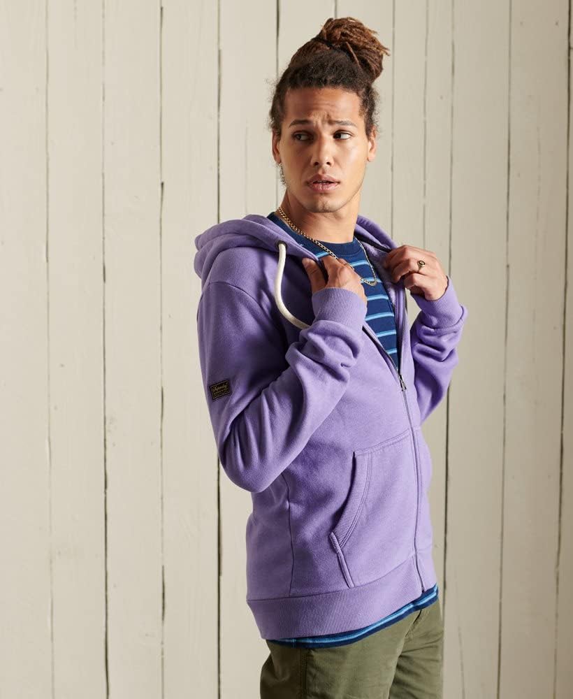 Superdry Heritage Brand Relaxed Hoodie In Grey For Men | UK - View #6