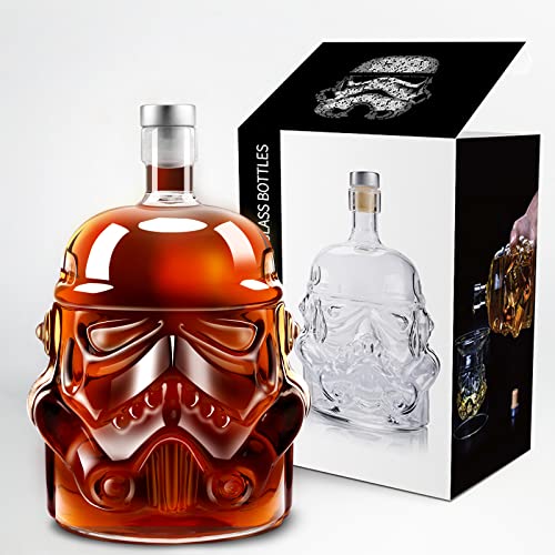 OwkHome Juego De Decantador De Whisky Transparente Con 2 Copas, Carafe De Cristal 150ml For Brandy, Vodka, Regalo Elegante For Bar(1 Decanter)