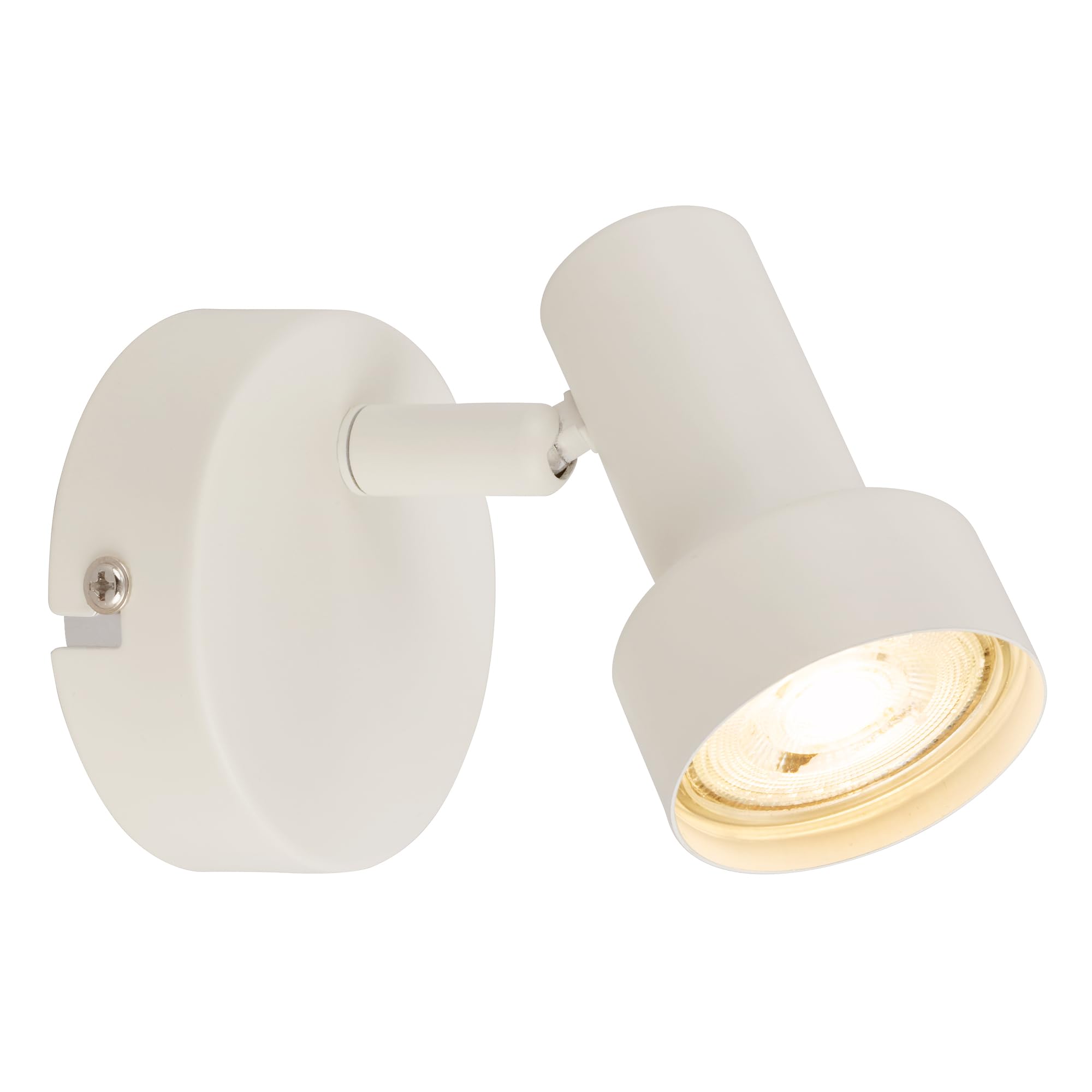 BRILONER - Wall Light, Adjustable, GU10 Socket, max. 9W, Wall Lamp, Bedside Lamps, Reading Light, Lounge, Bedroom Lamp, Kitchen, Spotlight, Hall, Living Room, 8 x 10.5 cm, Off White