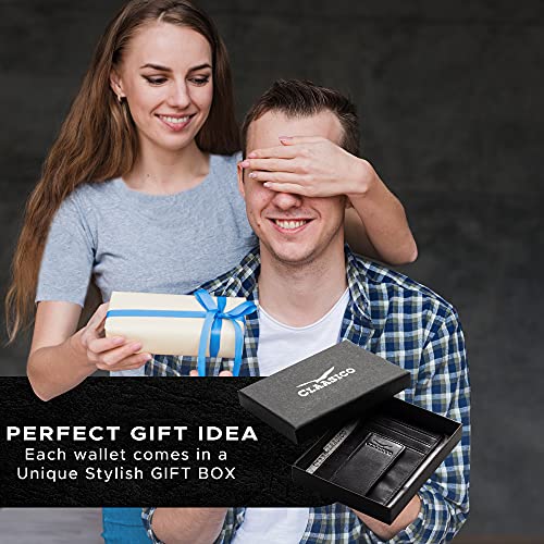 Money Clip Leather Wallet For Men Slim Front Pocket Rfid Blocking With Super Strong Magnetic #TOP3