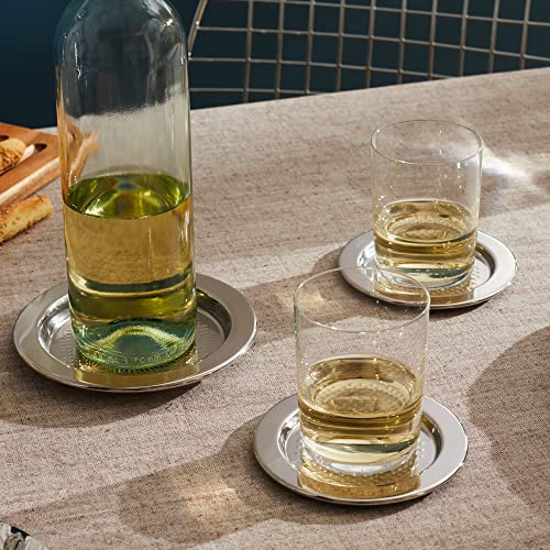 Dessous de bouteille Alessi 5009/15 acier satiné argent 15 cm table design - 6
