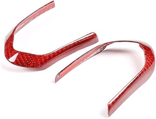 Miniatura 3 de YIWANG Rojo de fibra de carbono real coche volante botón marco ajuste para BMW F20 F22 F21 F30 F32 F33 F36 F06 F12 F13 X5 F15 X6 F16 M-Sport Auto