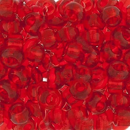 John Bead Czech Glass Seed Beads 2/0 (20g) Transparent Light Red of DIY Jewelry Making Beads Preciosa (Jablonex)