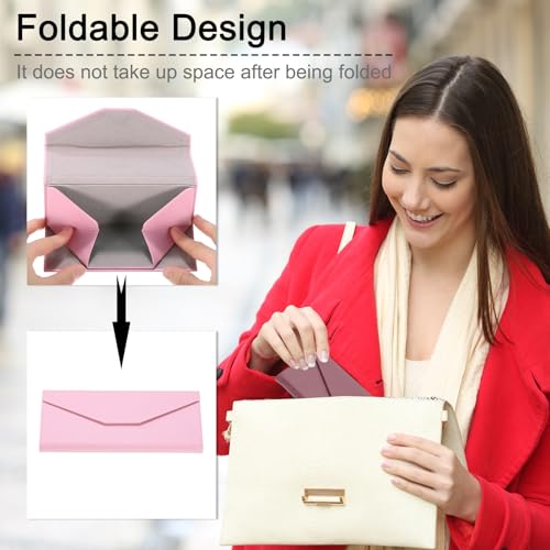 Image of PATIKIL Foldable Glasses Case, Triangle Magnetic Sunglasses Organizer Case PU Leather Eyeglass Case with Cloth for Glasses