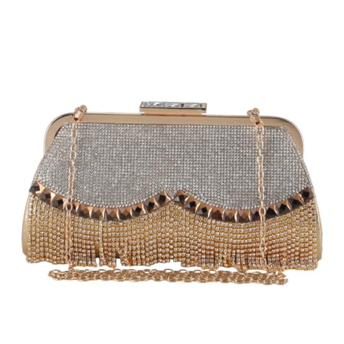 Pochette de Soirée à Franges Dorée pour Ranger ses Essentiels de Mariage