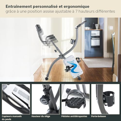 Vélo d'appartement pliable pour perdre du poids et tonifier le corps - 4