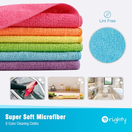 Image of Orighty Microfiber Cleaning Cloth Bulk, 150 Pack Cleaning Rags, 12 x 11 in | Microfiber Towels for Cars, Soft Highly Absorbent Rag, Lint Free Cloths for Car Care, House, Kitchen